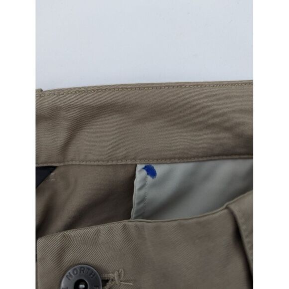 North Face Men's Flat Front Khaki Cargo Zip Pocket Hiking Shorts, Size 34, GREAT - Picture 11 of 11